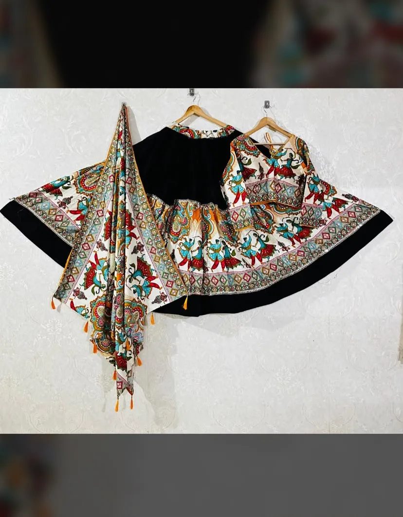 Kutchi Folk Print Chaniya Choli