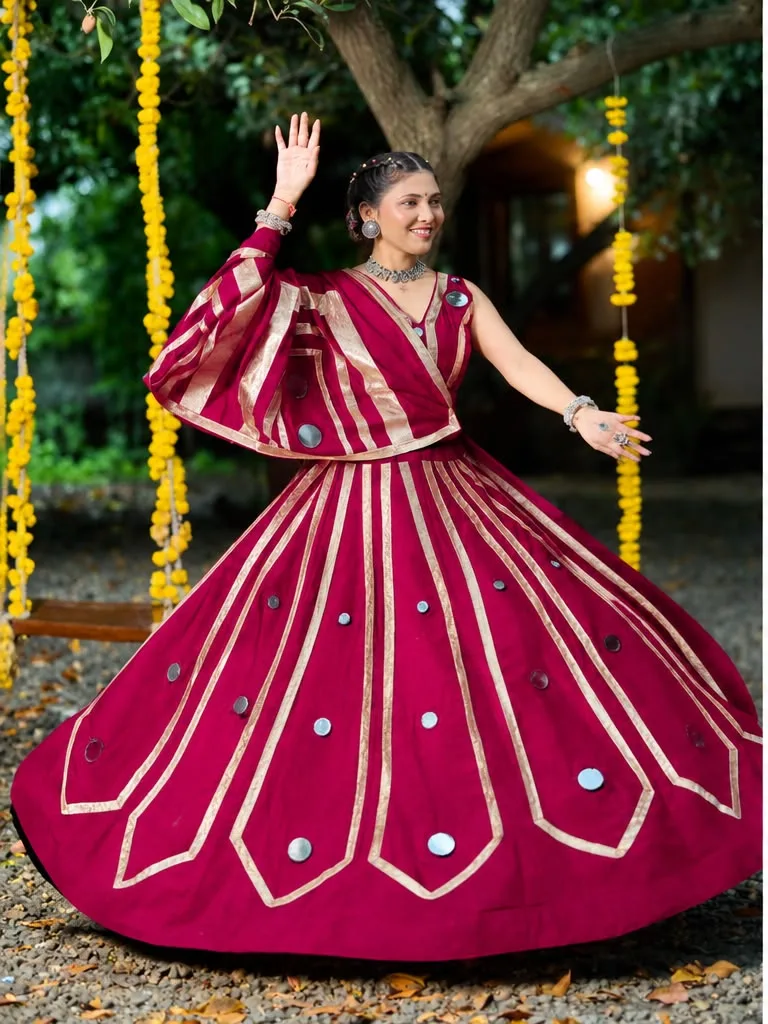 SM.10 MIDNIGHT GOLD GEOMATRIC PINK CHANIYA CHOLI